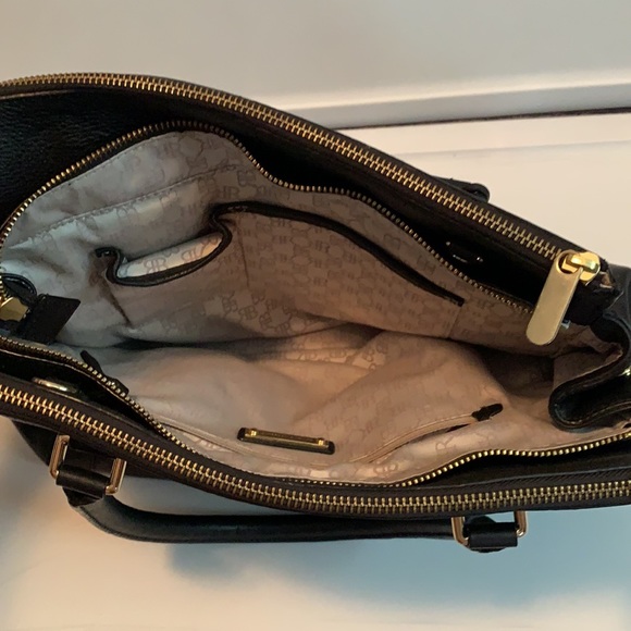 Black Leather Shoulder Bag, Cheetah Print Calfskin - Picture 3 of 3